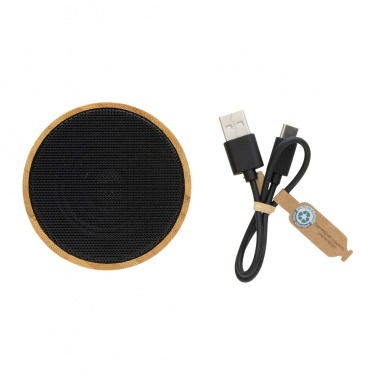 Logotrade advertising product image of: RCS recycled plastic and bamboo 3W wireless speaker